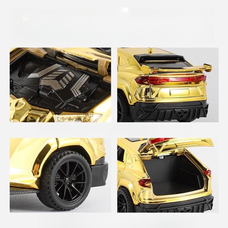 1:32 URUS Electroplating Version SUV Alloy Car Model Diecast Metal Model Simulation Sound and Light Collection Kids Toy Gift