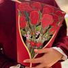 Pappersblomma Pop Up-kort Livsstor Ros/Körsbärsblomst Blomsterbukett 3D Grattiskort för Mors Dag Studentexamen Årsdag Födelsedagspresenter