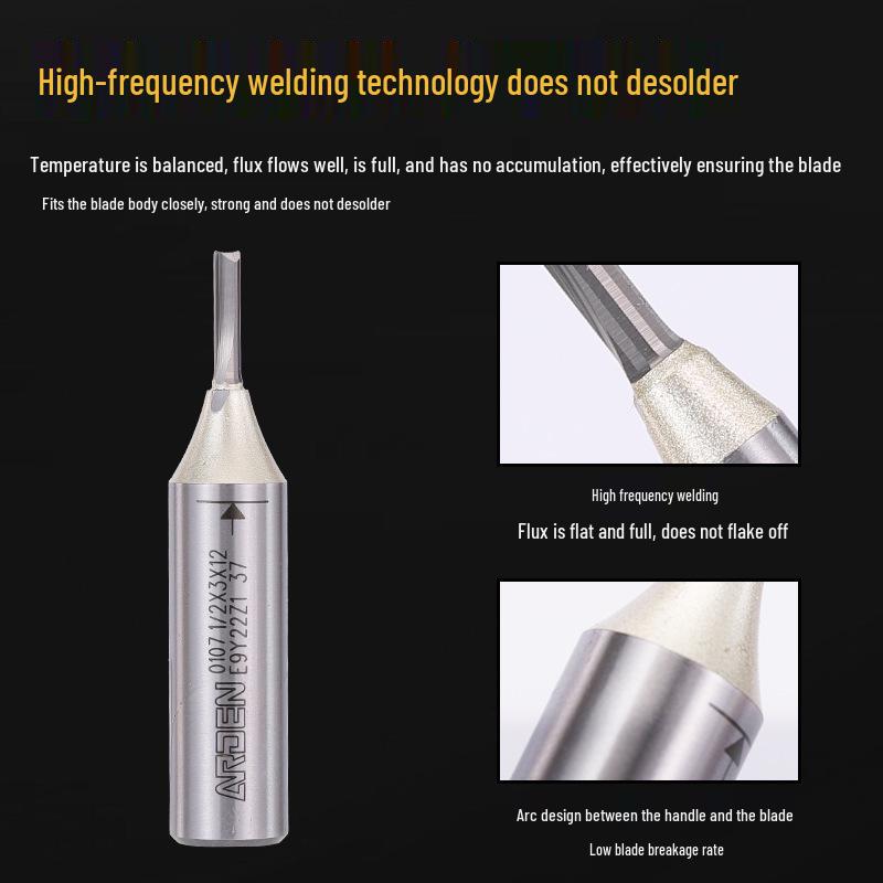 Yaden 0107 TCT Double-Edged Straight Knife for Woodworking, Engraving, and Milling.