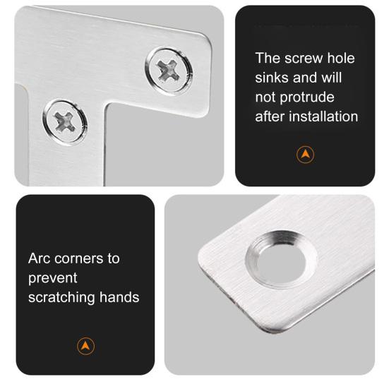 10 Adet 40/50/60/80mm T Şekli/L Şekli Köşe Braketi Paslanması Kolay Değil İnsancıl Tasarım Tam Özellikler Düz Köşe Braketi Kapı