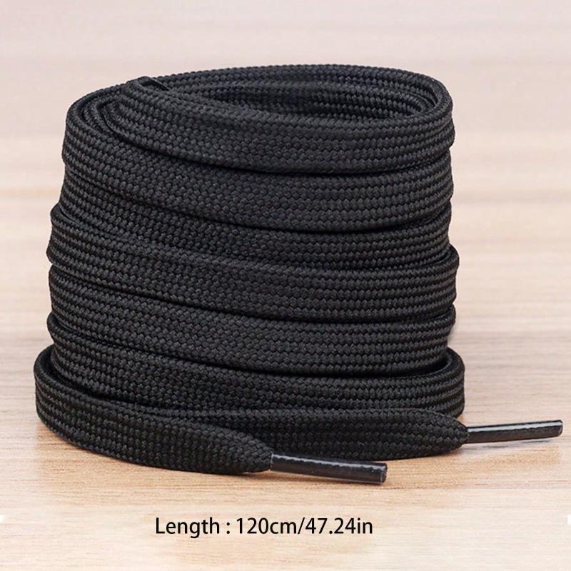 1 Pair Flat Polyester Woven Shoelaces for Sneakers, Multicolor Options Like Red and Blue, Suitable for Couples
