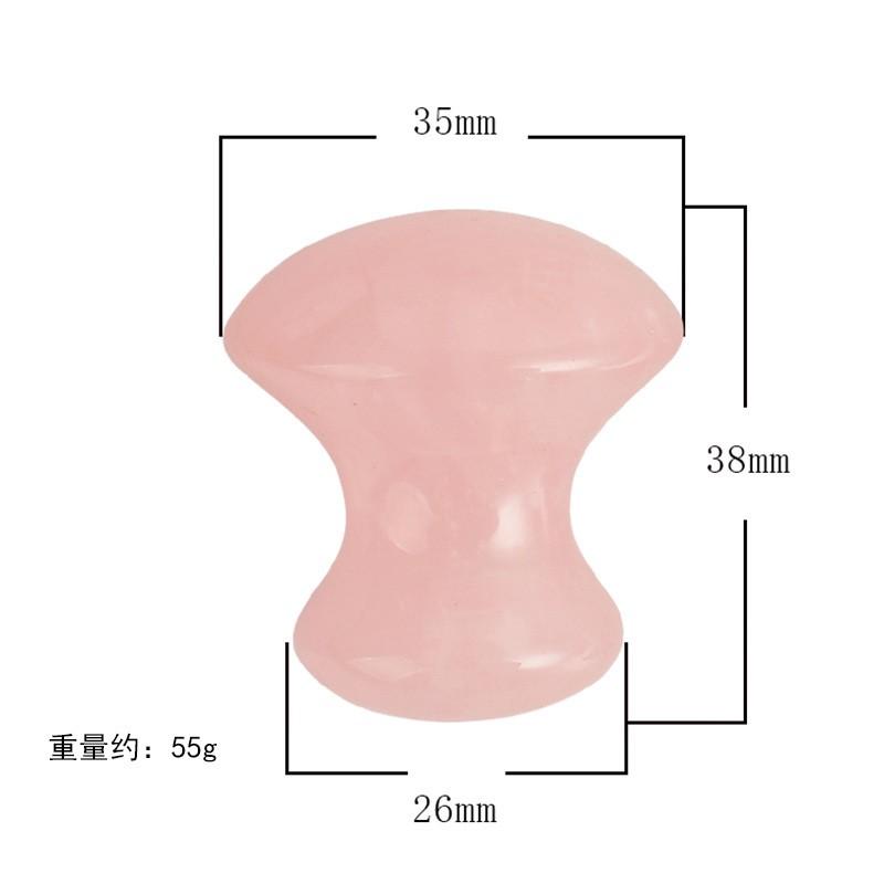 Natural Rose Quartz Jade Stone Massager Health Beauty Facial Roller Beauty Mushroom Shape Massage Eye Neck Care Slimming Tools