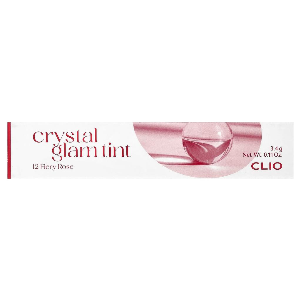 Clio Crystal Glam Tint, 12 Fiery Roses, 3.4g (0.11oz)