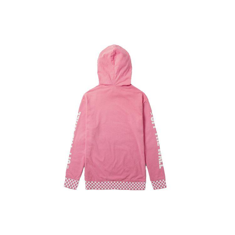 Vans Central Checkerboard Letter Print Hoodie Unisex hoodies Pink VN0A3UMYUV6