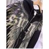 Women's Fashion Casual Feather Print Long Sleeve Hooded Hoodies & Sweatshirts