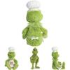 Grinch Natal Chef Fantasia Brinquedos de Pelúcia Bonecas de Pelúcia Presente para Crianças Macio Aconchegante