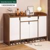 Home Entrance Shoe Cabinet with Double Drawers