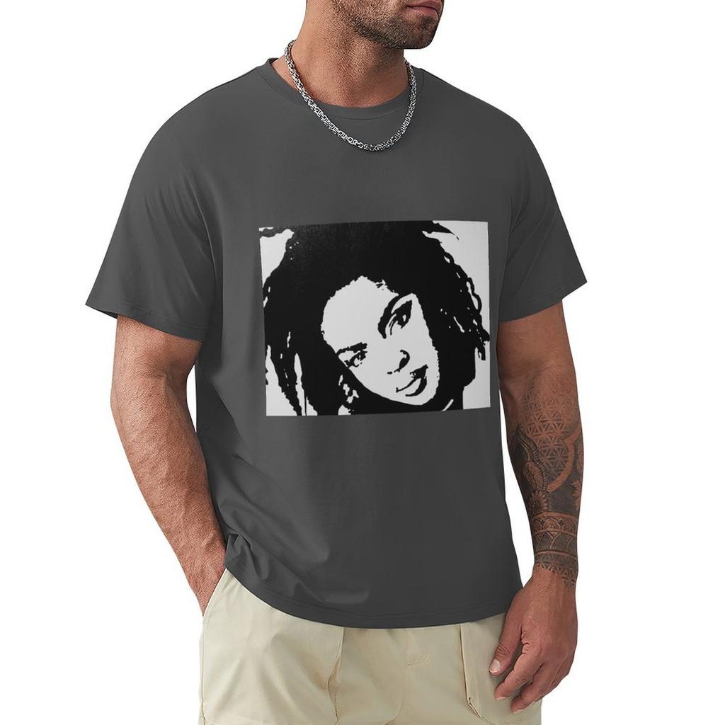 Lauryn Hill T-shirt Vintage Anime T-shirt Skjortor Grafiska T-shirts Träningssweatshirts, Herr