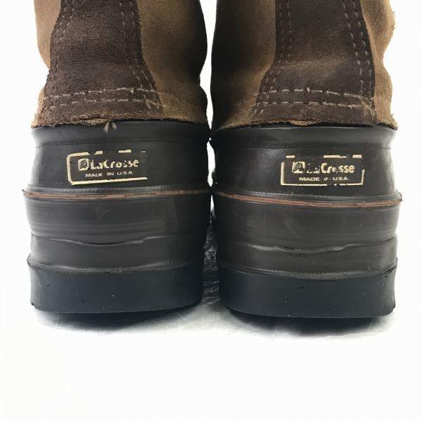 Vintage 80s-90s/LaCrosse/Leather Snow Boots/25.0cm/Brown/Insulated/Waterproof/USA Made(USED)