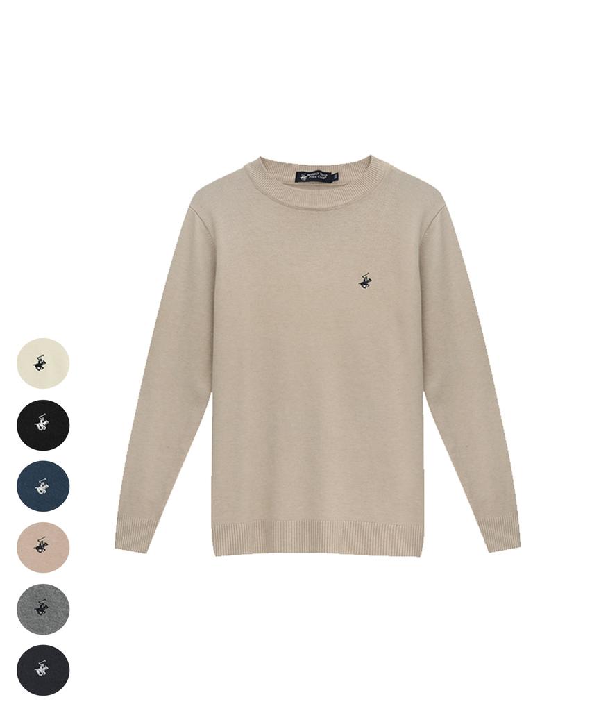 BHPOLOCLUB Men'S & Women'S Daily Basic Round Knit 6 Colors Ts954