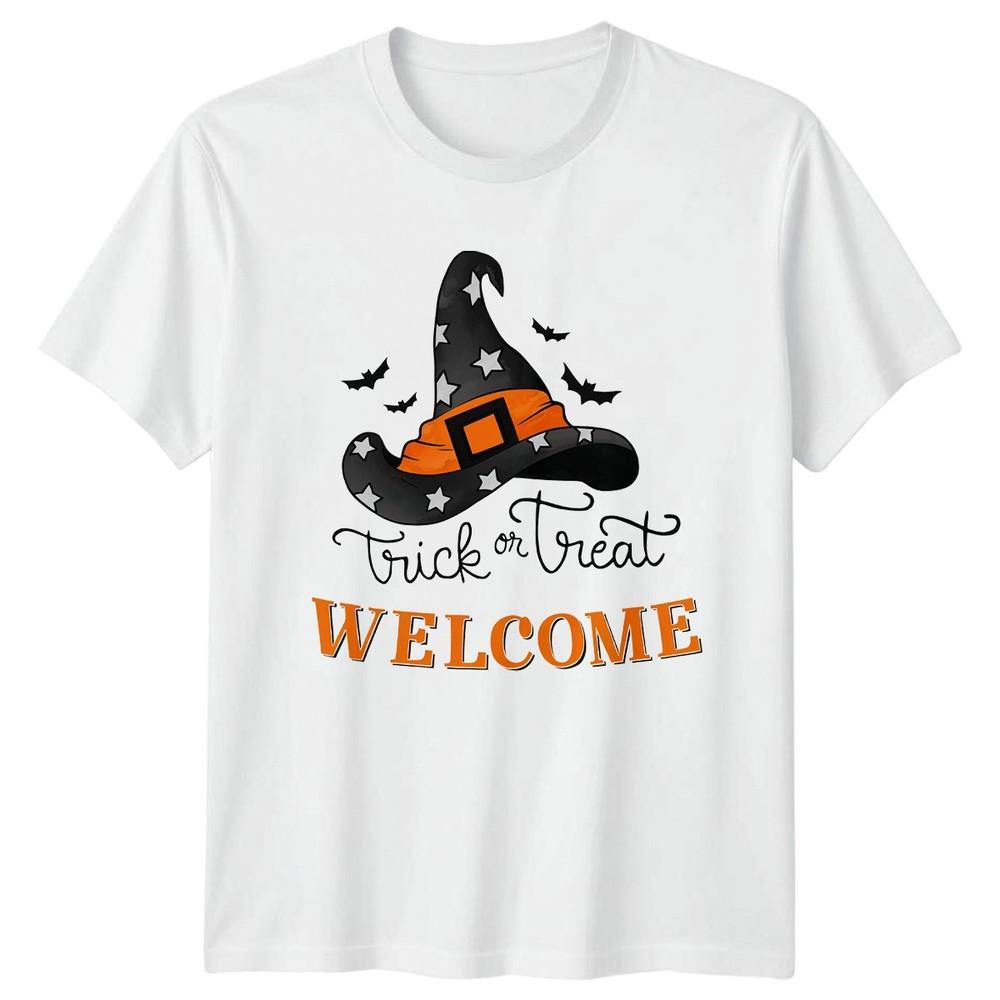 Trick Or Treat Welcome TShirt Witch Costume Halloween Gift For Him And S