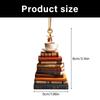 Acrylic Cartoon Book Shelf Christmas Tree Car Rearview Mirror Hangings Pendant Decorative Book Lovers Ornament