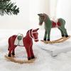Christmas Decoration Resin Pony Pendant Christmas Tree Decorations Fairy Garden Doll House Home Decor DIY Kids Toy New Year Gift
