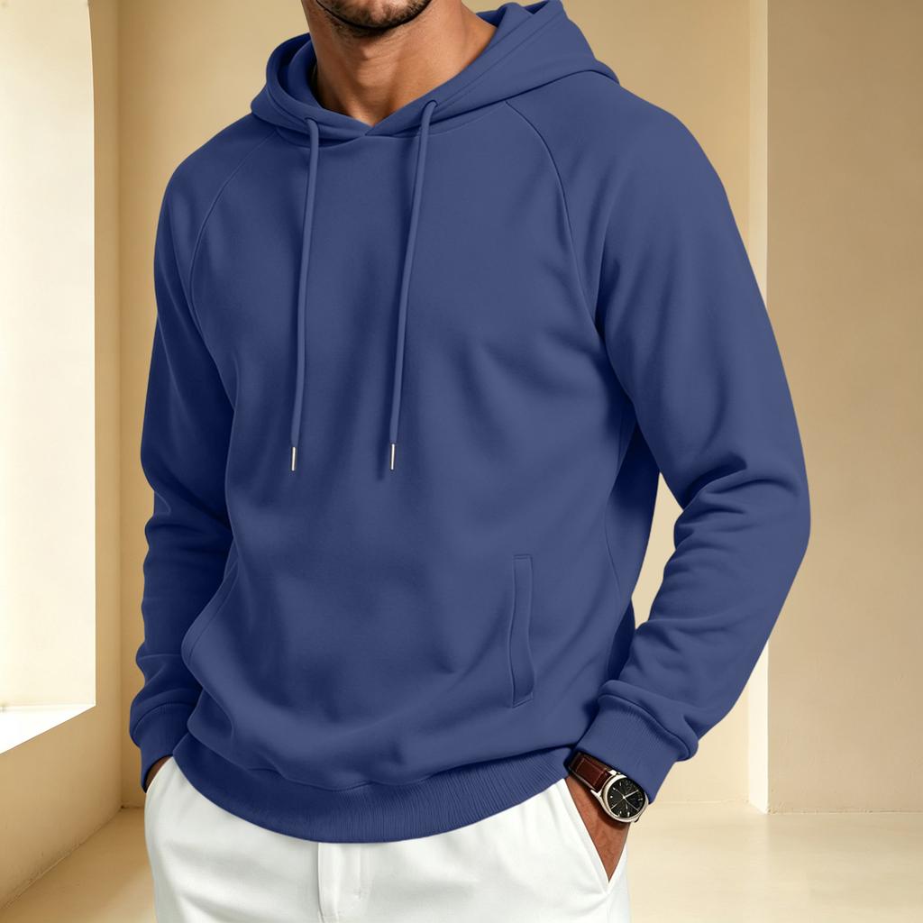 Heren Casual Raglan Lange Mouwen Hoodie