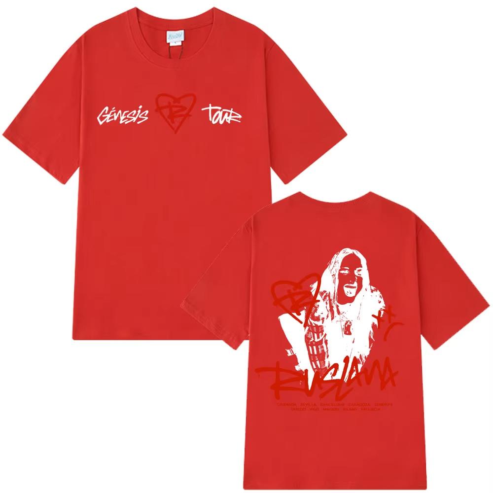 

Singer Ruslana Merch Double-sided Print T Shirts Men Women Fashion O-neck Short Sleeve Tees Short-sleeved T-shirt 3XL