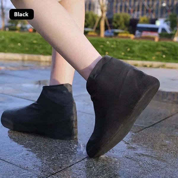 Vanntette Sklisikre Latex Skoovertrekk - Fortykket, Slitesterkt, Unisex Regnstøvelovertrekk for Utendørsbruk.