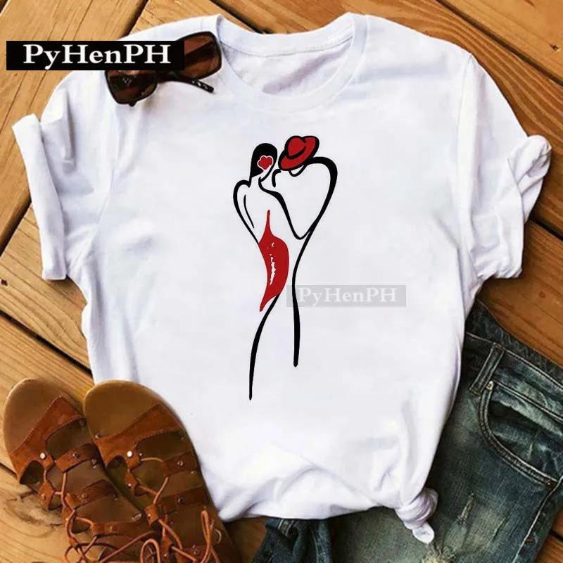 Women's Fashion Western Ballet Dancer Short Sleeve T-shirt Casual Elegant Summer Top Polyester Fabric Girl's Personality Sister