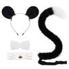 Halloween handmade plush simulated mouse ears cos animal ears and tail set cute animal ears headband headdress