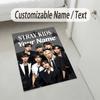 Personalisierter Kristall-Samtteppich, Stray Kids Individuell Bedruckter Name, Plüsch-Teppich für Zuhause Innenraum Dekoration