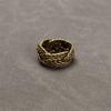 French Niche Retro Style Wheat Ear Woven Ring - Versatile, Distressed, Light Luxury.