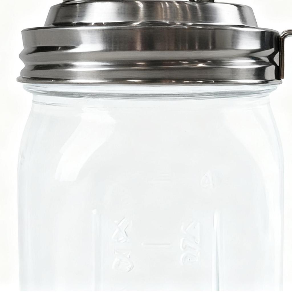 Canning Jar Leakproof Food Storage 32oz Drinks Canning Jar With Lid And Handle For Juice Yogurt Milk Coffee Tea Lemonade Kitchen