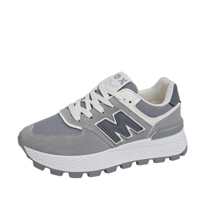 

Spring new breathable dad shoes female student casual shoes female platform heightening running shoes 40 серый