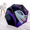 Maleficent, Villain Themed Automatic Opening and Closing Umbrella, Brightly Colored 8-rib Portable Umbrella, Suitable for Men and Women, A P