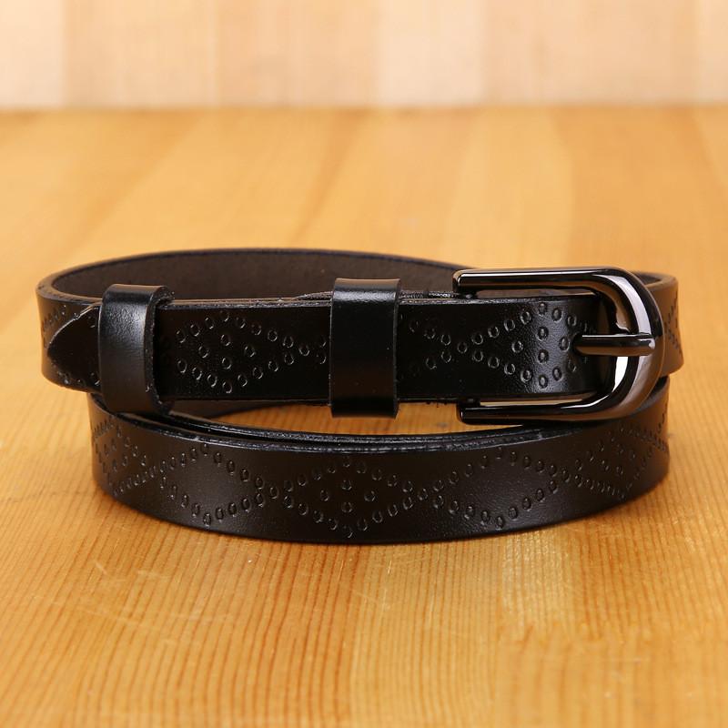 Classic Genuine Leather Belt For Women With Alloy Buckle For Casual Wear
