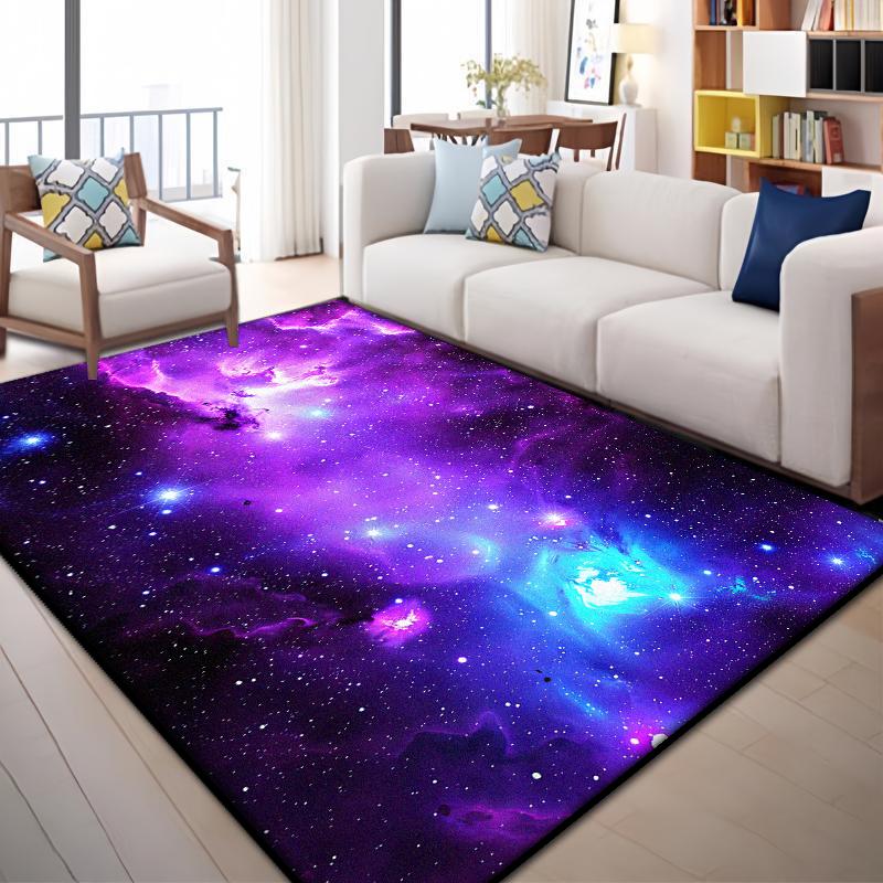 Zonnestelsel Sterrenhemel Tapijt Woonkamer Cartoon Decoratie Huis Vloermat Antislip Kinder Slaapkamer Bedzijde Kleden Wasbaar 80*120cm