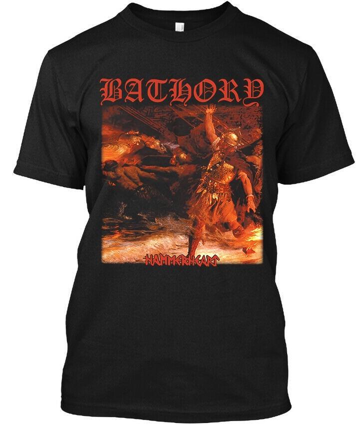 New! Popular Bathory Hammerheart Sweden Viking Thrash Music Logo T-Shirt S-4XL S