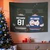 VIKAMA Amerikanisches Retro Eishockey Outfit Foto Wandteppich Hintergrundtuch Schlafsaal Party Dekoration Wandtuch Zimmer Dekoration