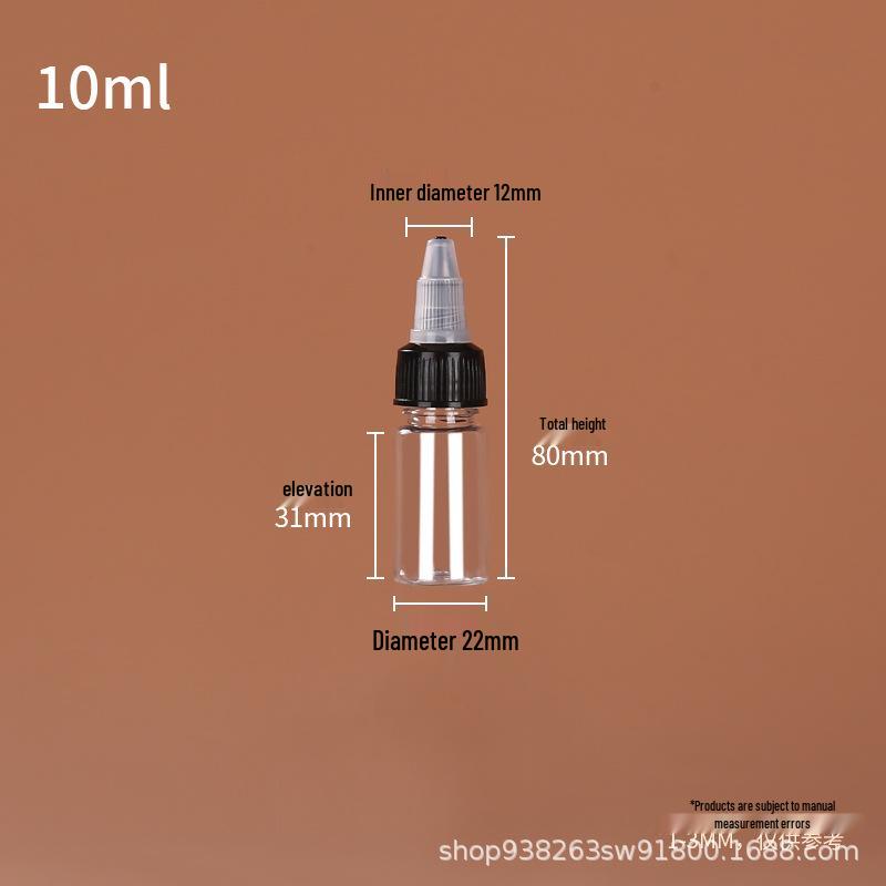 Transparent PET Squeeze Bottle with Pointed Cap - Available in 120ml, 200ml, 500ml for Lotion, Pigment, Ink, Refill or Dropper Use.