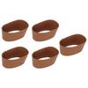 5pcs Coffee Cup Sleeves Insulated Heat Resistant Anti Scald Anti Slip PU Leather Hot Cup Sleeves