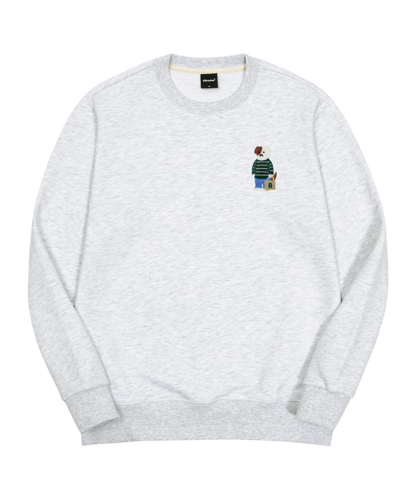 OKSTAR Mini Me Casual Brodog Embroidered Double-Sided Sweatshirt (Type C)