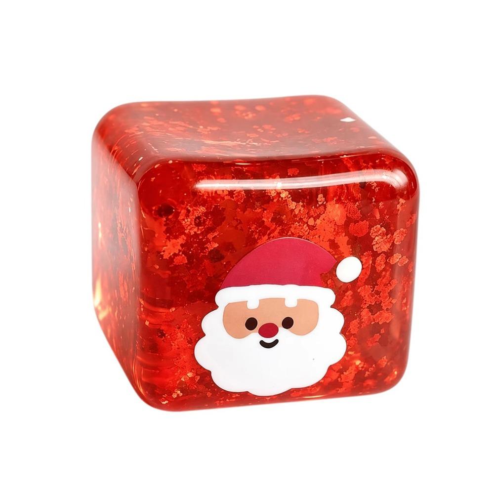Slow Rebound Christmas Cube Squeeze Toy Lightweight Squeeze Fidget Toy For Office Workers