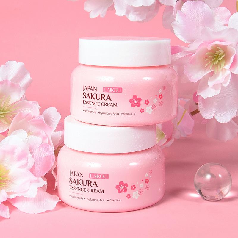 LAIKOU Crema Viso Essenza di Ciliegio 60g - Crema Idratante Riparatrice Idratante, Lozione Delicata Nutriente Non Grassa per Pelli Secche
