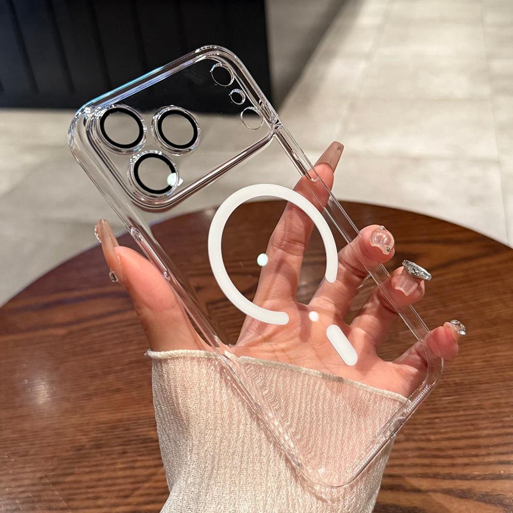 Ultra Thin High Clear for Magsafe Case for iPhone 17 16 15 14 13 12 Pro Max 16 Plus 17 Air Magnetic Wireless Charing PC Cover