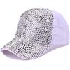 New Colorful Rhinestone Women Baseball Cap Unisex Fashion Personality Hip-hop Sun Hat All-match Pearl Sequins Snapback Mesh Caps