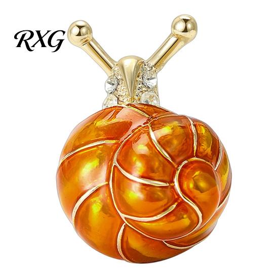 Retro Jewelry Gift Enamel Snail Brooch, Vintage Insect Pin for Women Suit Coat, Gentle Simple Brooch Multicolor Lapel Cloak Dress,
