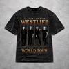 Westlife 25. Jubiläumstour 2026 T-Shirt Vintage-Wasch-Stil Für Männer Frauen Reine Baumwolle T-Shirts Tee Tops