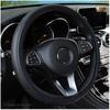 37-39cm Steering Wheel Cover Breathable Leather Anti Slip PU Leather Embossing Steering Covers Universal Car Accessories