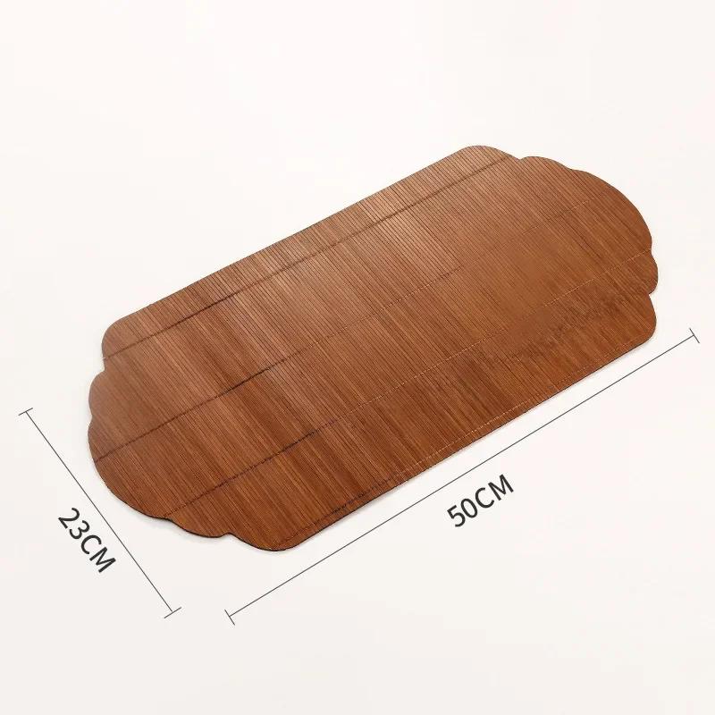 Bamboo Tea-Seat Double-Sided Insulated Placemat Table Runner Fabric Craft Bamboo Woven Tea Utensils New Chinese Zen Tea Mat