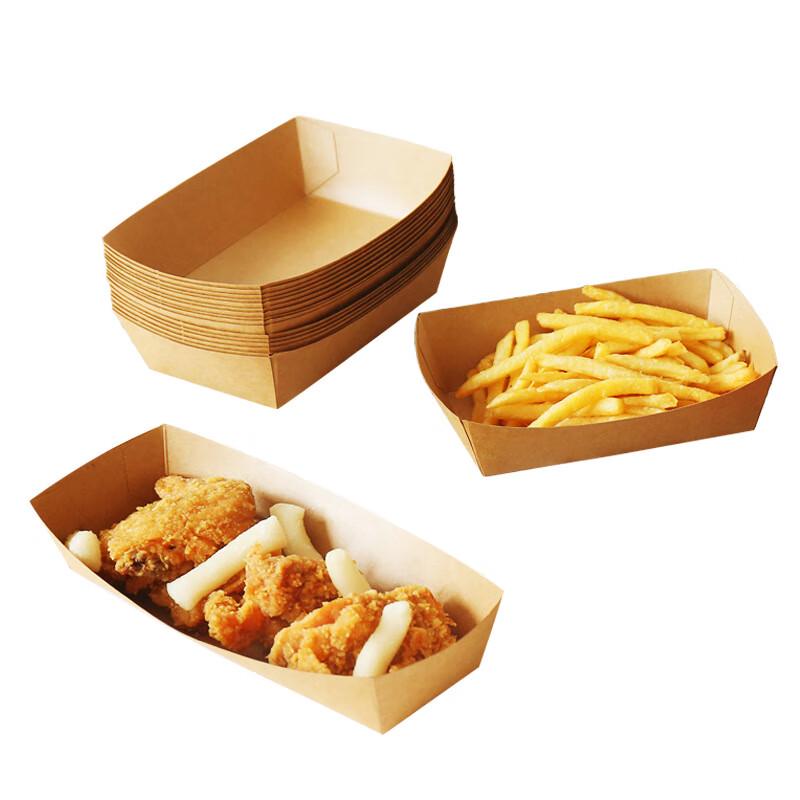 Disposable Kraft Paper Boat Food Containers