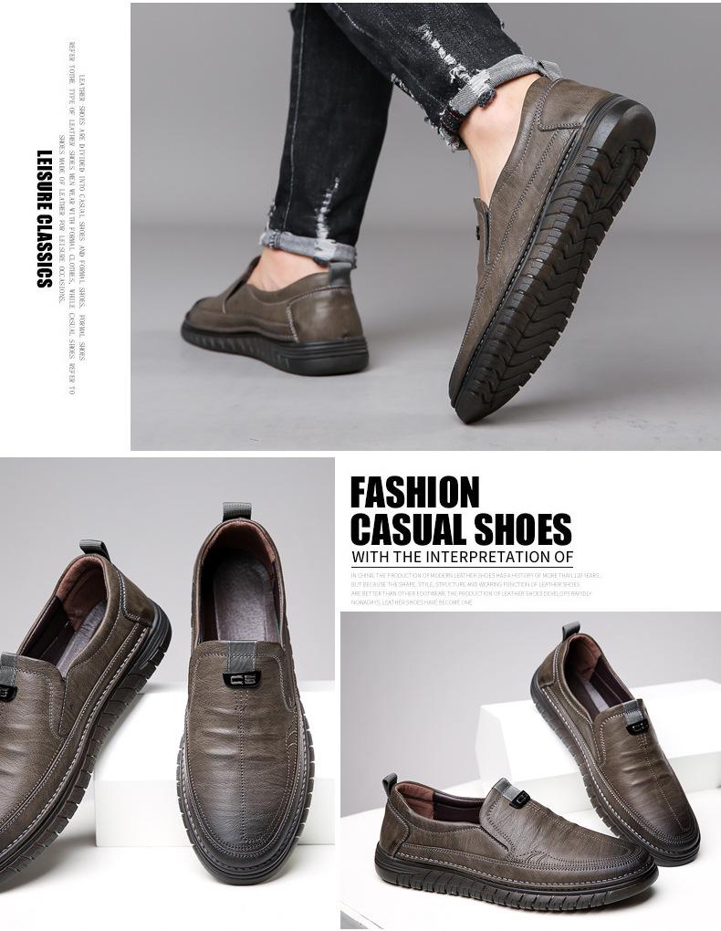 Men's Soft Leather Non-Slip Casual Business Shoes