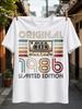 Original 1986 Limited Edition Cassette Retro Audio Tape Muted Rainbow Stripes And Geometric Year Unisex All TShirt