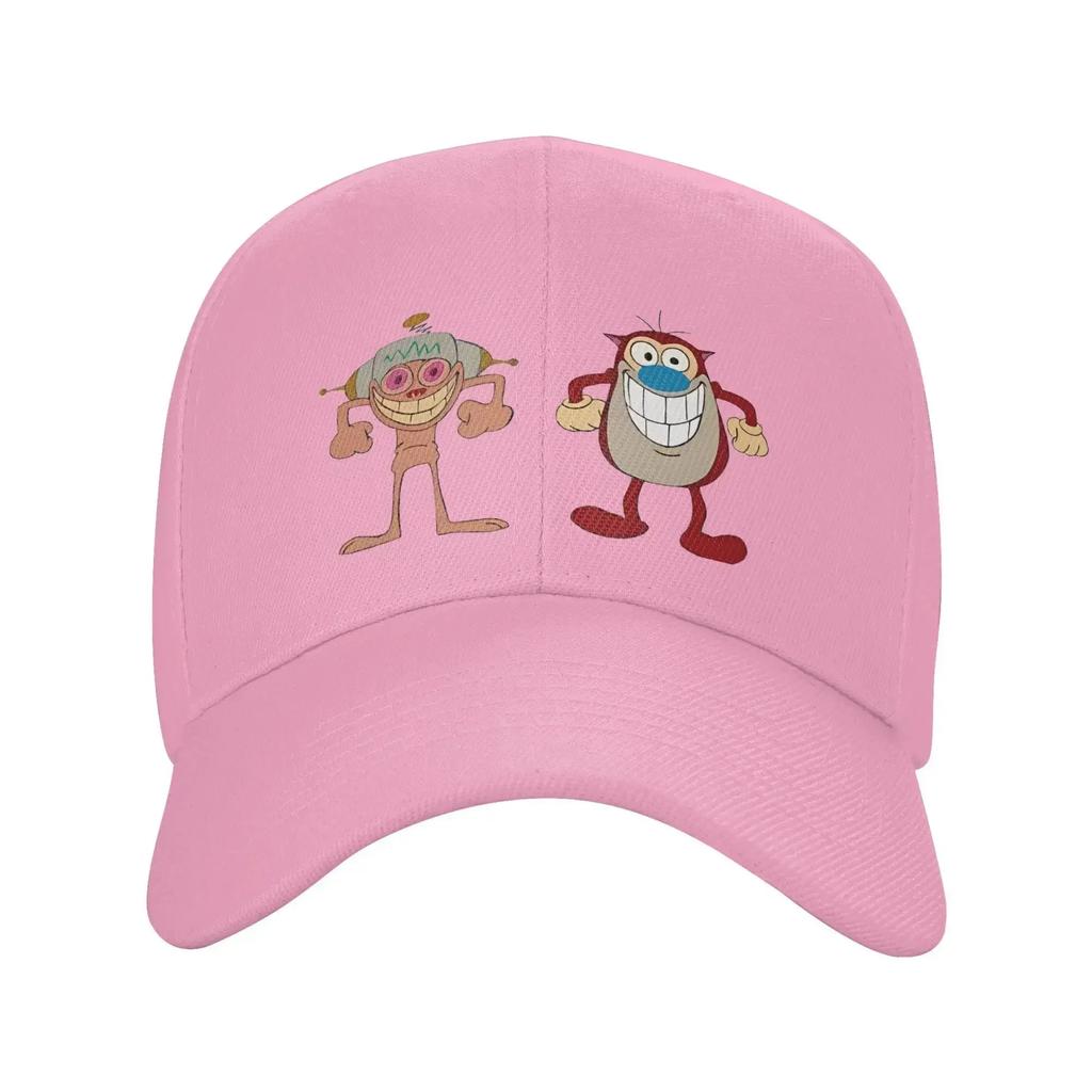 Cappellino da Baseball The Ren & Stimpy Show Cappellino Vintage da Papà Cartone Animato Per Uomo Donna Regolabile Usura Casuale