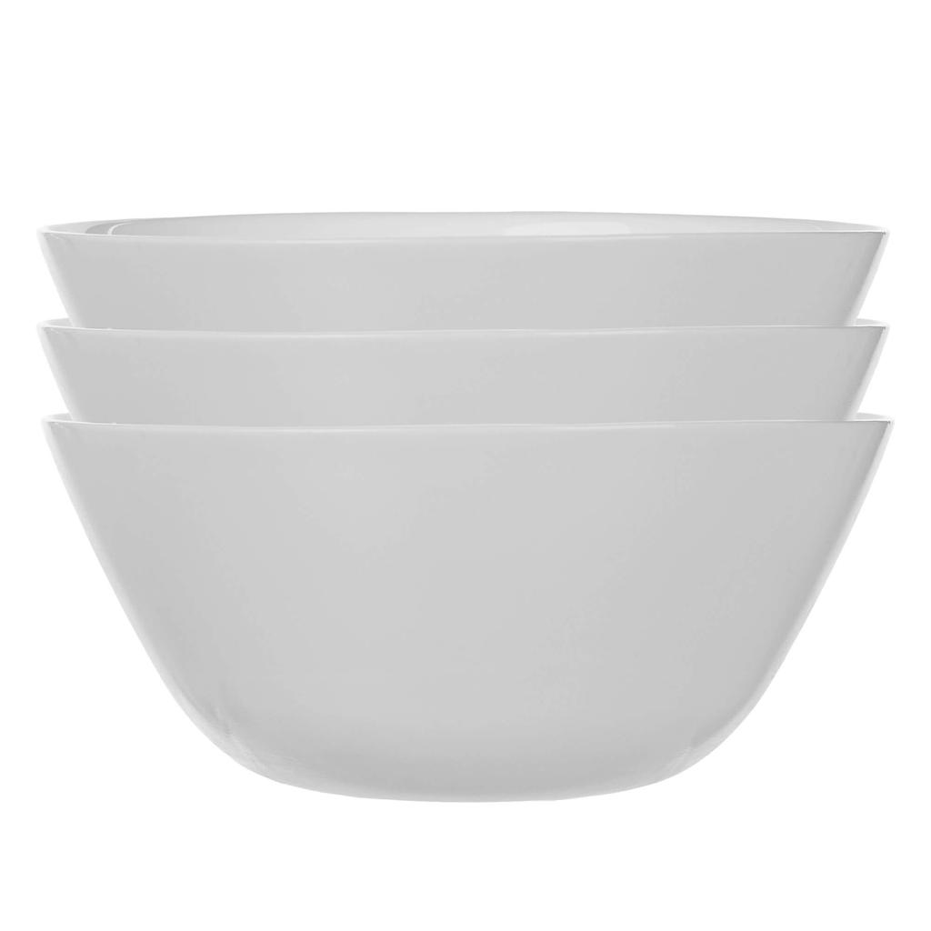 KADAX Salaterka szklana 18cm Biała 3szt.