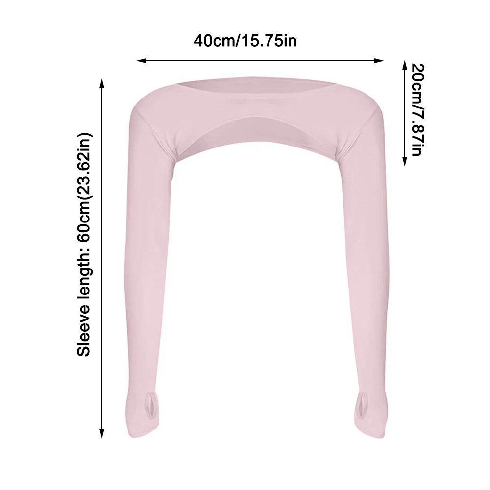 UV Protection Elastic Raglan Sleeve Shawl Ice Silk Arm Sleeves  Cycling Golf  Running Sports