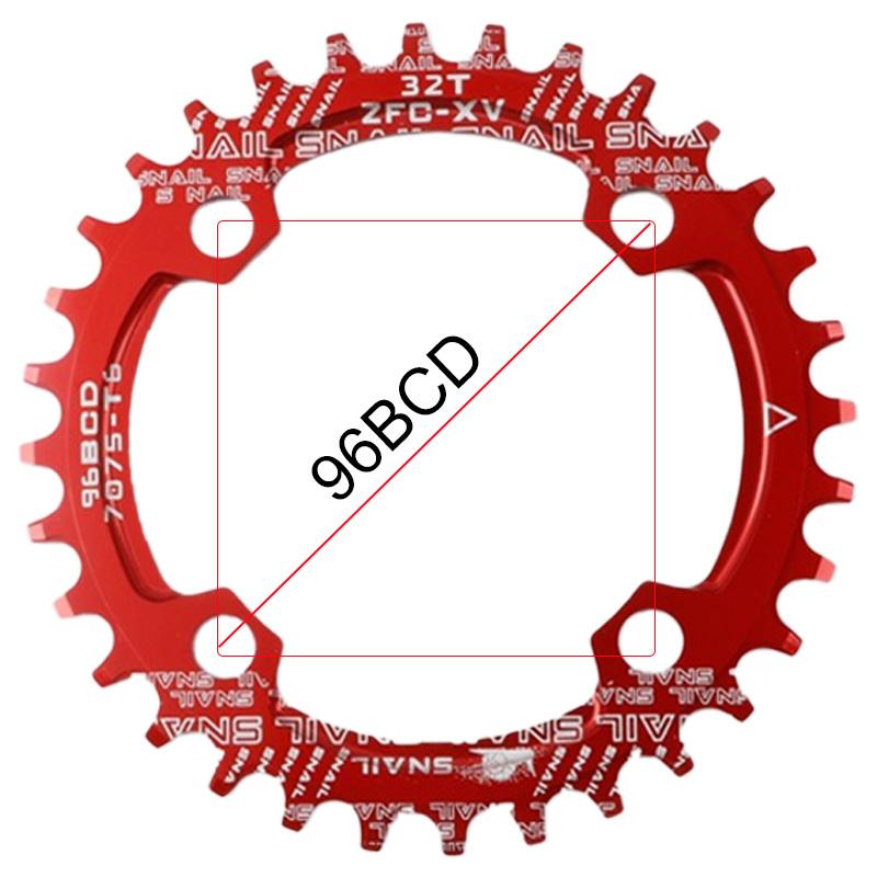 SNAIL 96bcd chainring mtb Mtb single chainring 32T/34T/36T Bicycle chain ring crown 32 teeth mtb Round Narrow Wide bike parts