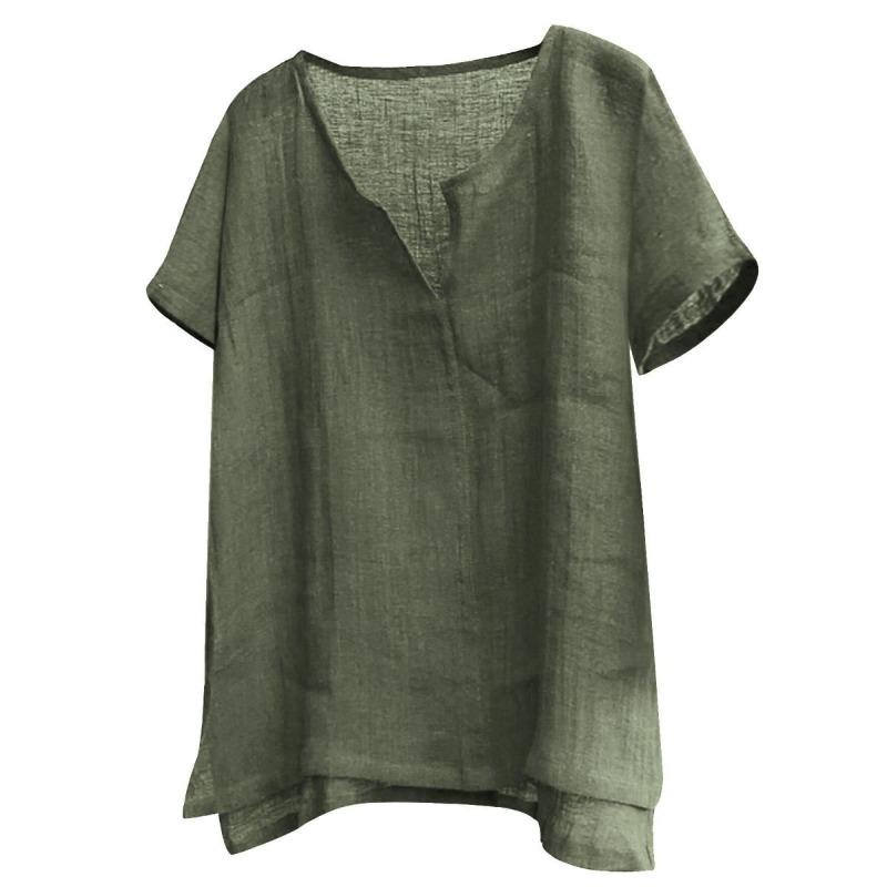 HNXC Women's Fashion Short Sleeve Summer Spring V-Neck Casual Blouses & Shirts Classic Exquisite